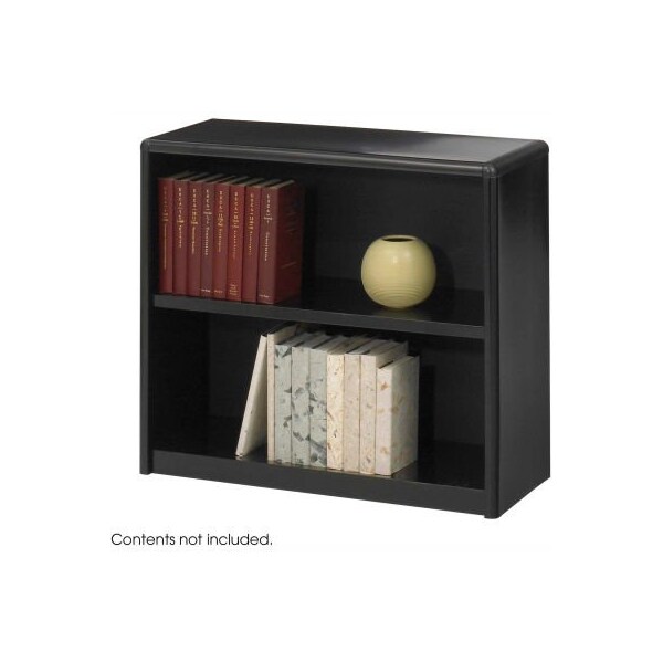 Safco 2-Shelf Economy Bookcase - Black - 7170BL***