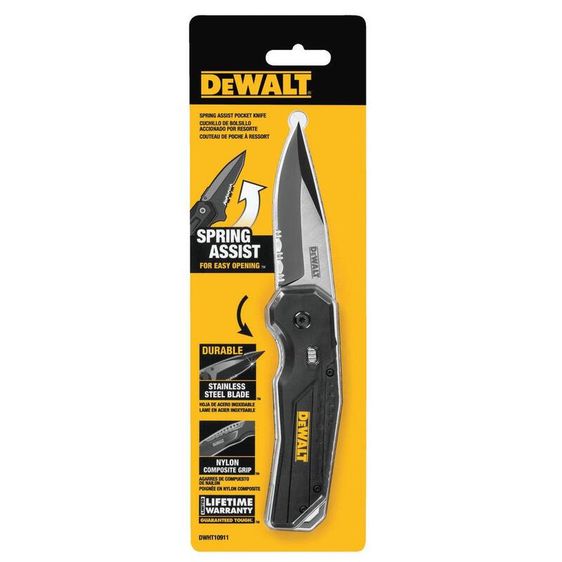 DEWALT 3.187 in. Folding Knife with Spring Assist - DWHT10911