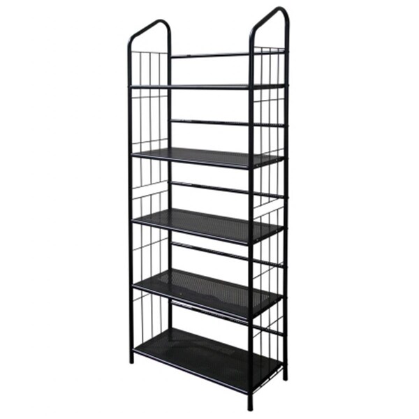 Highboy R597 5 5 Tier Metal Book Shelf Black - HI26804