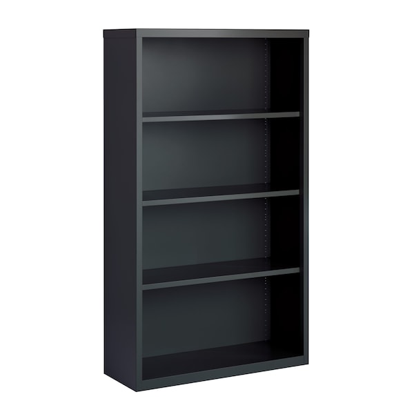 Hirsh Hirsh 4 Shelf Metal Bookcase, 60in. Height, Charcoal - 22456