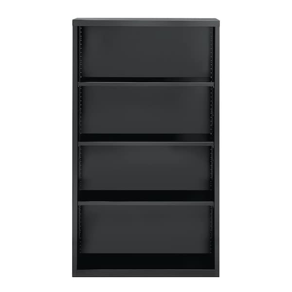 Hirsh Hirsh 4 Shelf Metal Bookcase, 60in. Height, Charcoal - 22456