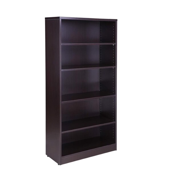 Norstar 65.5 x 31 x 14 in. Bookcase, Mocha - N158-MOC