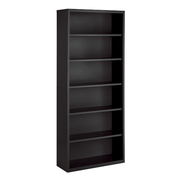 Hirsh Hirsh 6 Shelf Metal Bookcase, 82in. Height, Charcoal - 22458