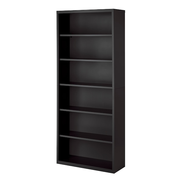 Hirsh Hirsh 6 Shelf Metal Bookcase, 82in. Height, Charcoal - 22458
