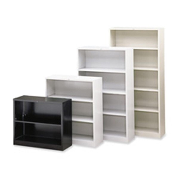 Convenience Concepts 2 Shelf Metal Bookcase- 34-.50in.Wx12-.63in.Dx29in.H- Black - HI2490434