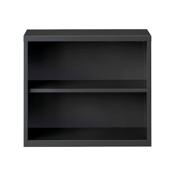 Hirsh Hirsh 2 Shelf Metal Bookcase, 30in. Height, Charcoal - 22454