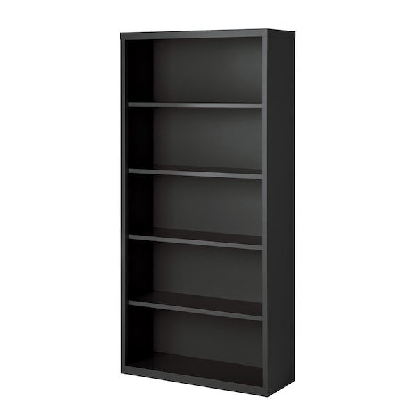 Hirsh Hirsh 5 Shelf Metal Bookcase, 72in. Height, Charcoal - 22457