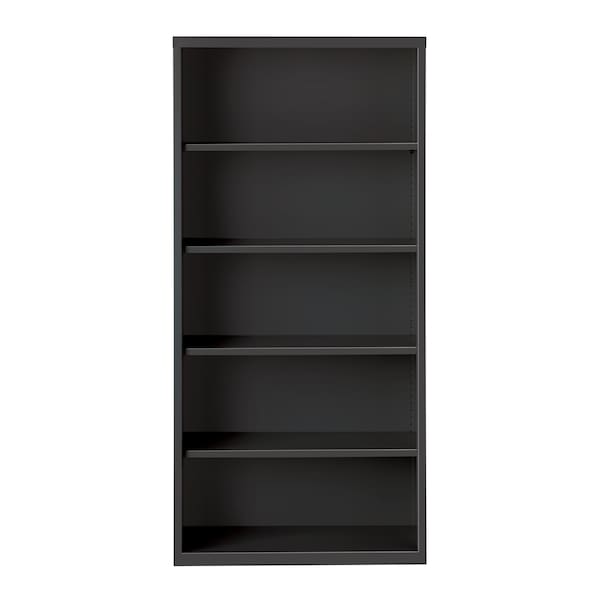 Hirsh Hirsh 5 Shelf Metal Bookcase, 72in. Height, Charcoal - 22457