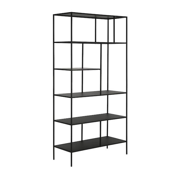 Hudson & Canal Henn &amp; Hart Winthrop Blackened Bronze Bookcase - 72 x 36 x 15 in. - BK0345