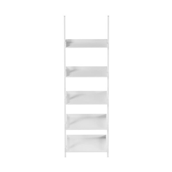 Hastings Home 5-Tier Ladder Bookshelf, White - 956646DIO