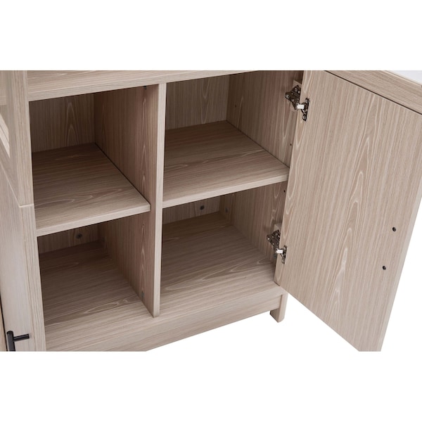 Manhattan Comfort Jodie Bookcase in Whitewashed Oak, 3PK - 3-BC001-OK