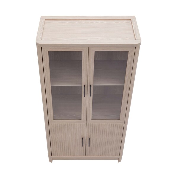 Manhattan Comfort Jodie Bookcase in Whitewashed Oak, 3PK - 3-BC001-OK