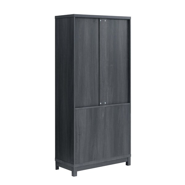 Manhattan Comfort Jodie Bookcase in Charcoal Grey, 3PK - 3-BC001-GY