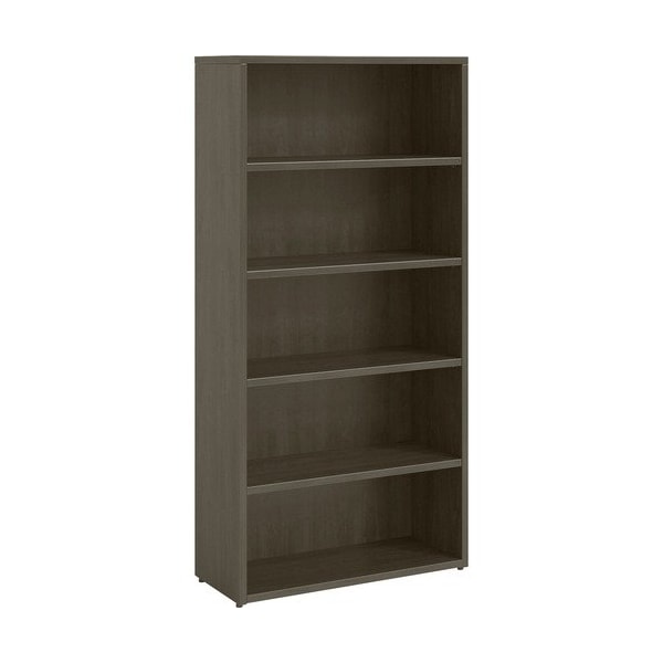 Lorell Bookcase, 5-Shelf, Prominence, 34inWx12inDx69inH, Gray Elm - LLRPBK3469GE