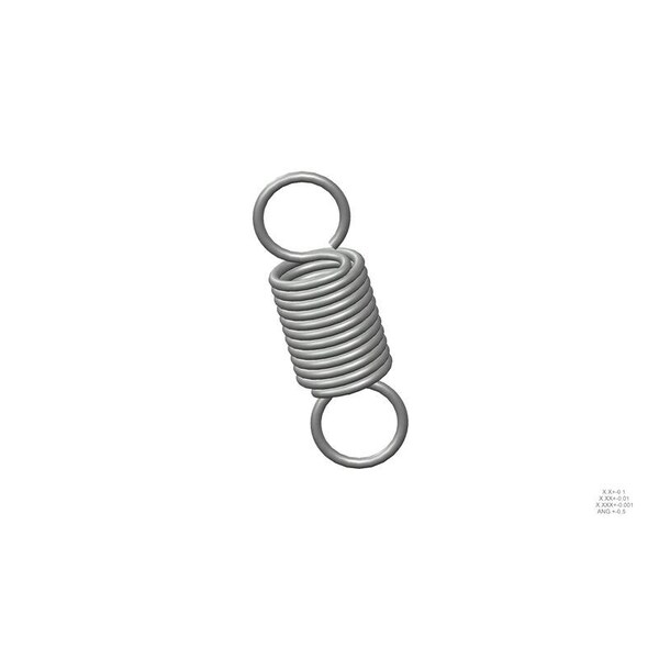 Approved Vendor Extension Spring, O=1.125, L= 3.50, W= .125 - G809969345