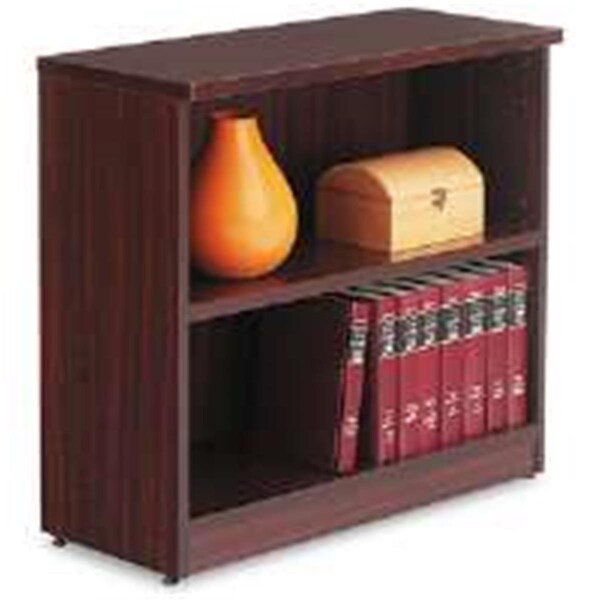 Fine-Line ALEVA633032MY Valencia Series Bookcase, 2 Shelves, Mahogany - FI2482307