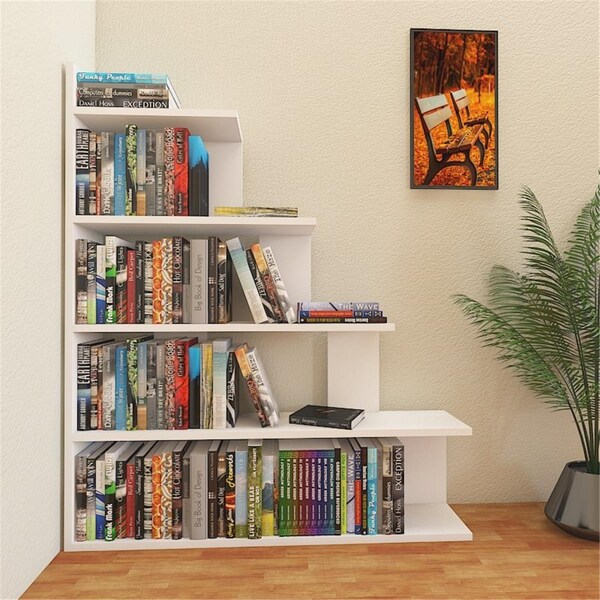 Kd Cama De Bebe 47 in. Echo Accent Ladder Bookcase Bookshelf Shelving Unit - KD3463416