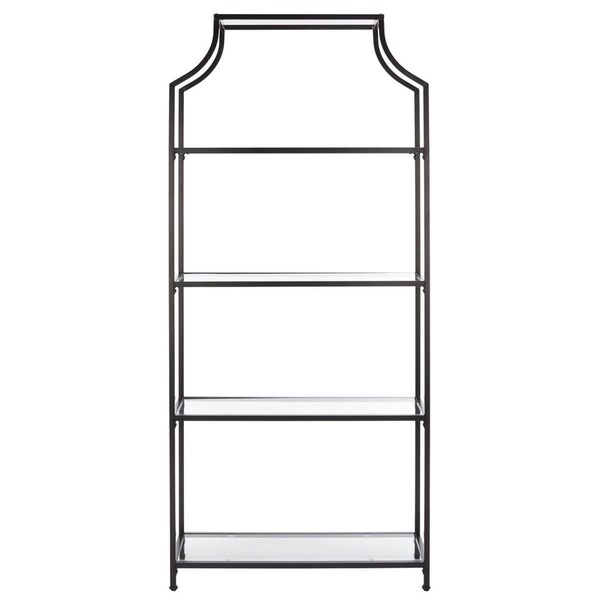 Safavieh 36 x 12 x 80 in. Slater 4 Tier Etagere - Black - FOX6298C