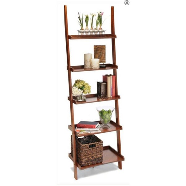 Convenience Concepts American Heritage Ladder Bookshelf- Cherry - CO54152
