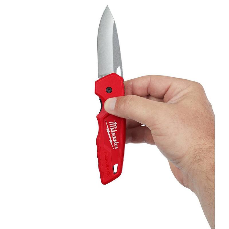 Milwaukee FASTBACK Stainless Steel Folding Knife with 2. 95 in. Blade and Compact Folding Knife with 2. 5 in. Blade (2-Piece) - 48-22-1520-48-22-1521