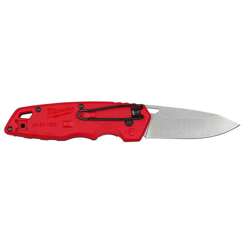 Milwaukee FASTBACK Stainless Steel Folding Knife with 2. 95 in. Blade and Compact Folding Knife with 2. 5 in. Blade (2-Piece) - 48-22-1520-48-22-1521
