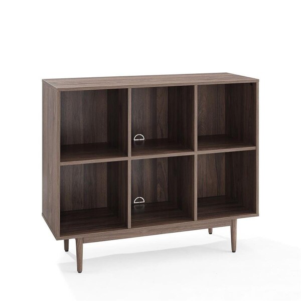 Crosley Furniture 42.25 x 15.75 x 35.88 in. Liam 6 Cube Bookcase, Walnut - CF1121-WA
