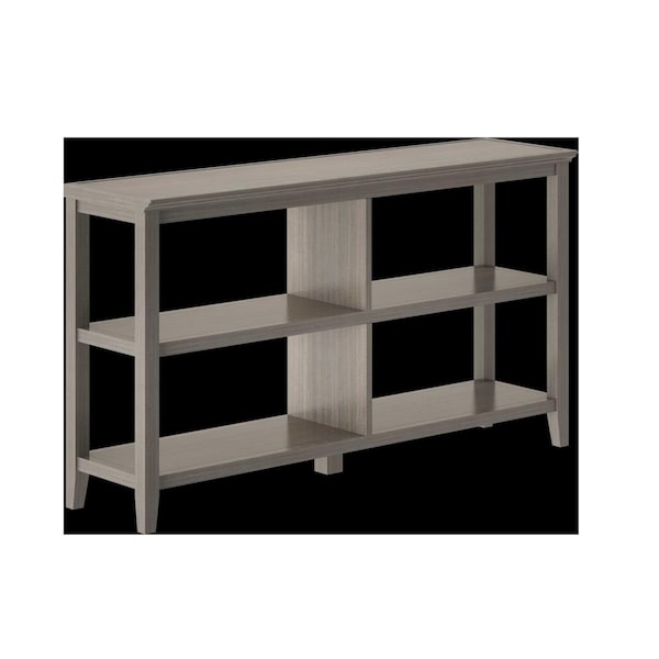 Gfancy Fixtures 30 in. Bookcase with 2 Shelves in Washed Grey - GF3088980