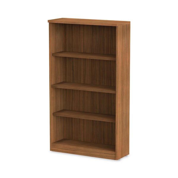 Alera Alera Valencia Bookcase, 4-Shelf, 31 3/4w x 14d x 55h, Modern Walnut - ALEVA635632WA
