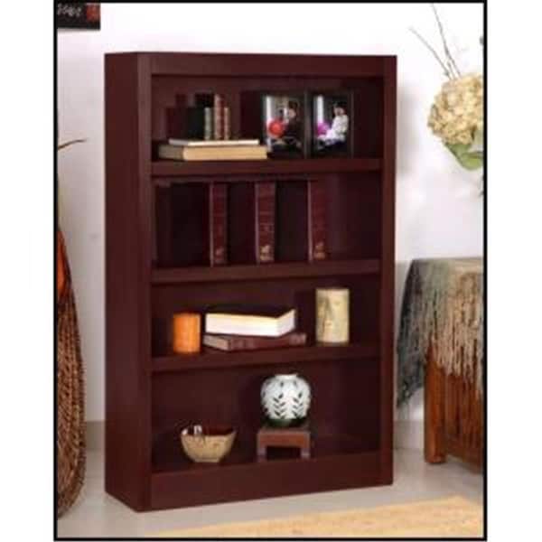 Concepts In Wood Single Wide Bookcase, Cherry Finish 4 Shelves - CO435510