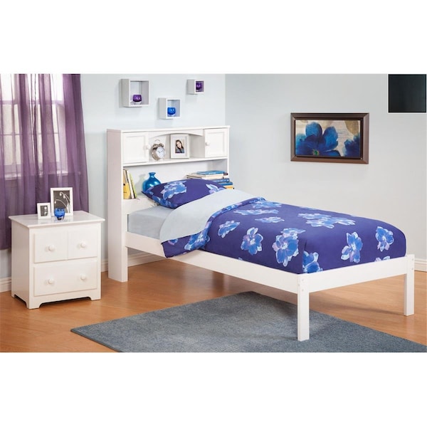 Atlantic Furniture Newport Bookcase Bed Full Size with an Open Foot Rail in an Espresso Finish - AR8531001