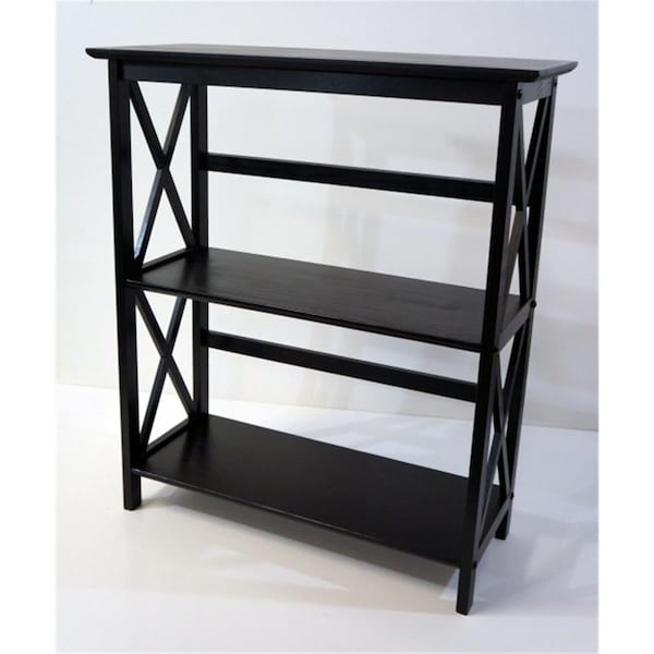 Yu Shan Co Usa Yu Shan CO USA Ltd 324-32 Montego 3 tier Bookcase  Black - 324-32