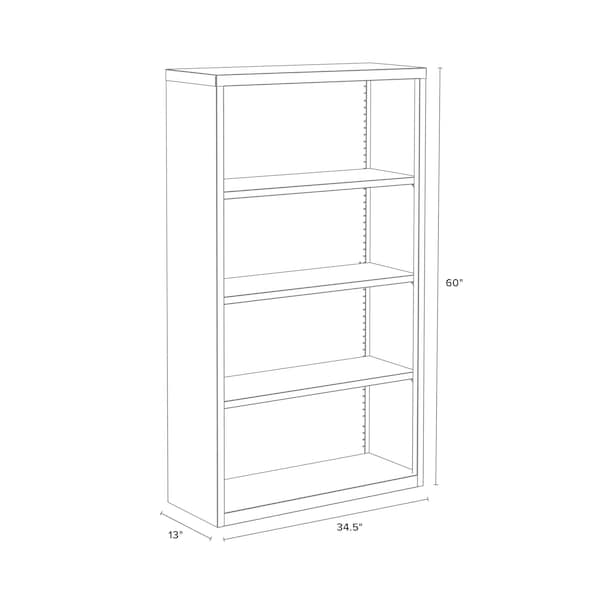 Hirsh Bookcase, 60" H, 13" D, 34 1/2" W, Putty - 21992