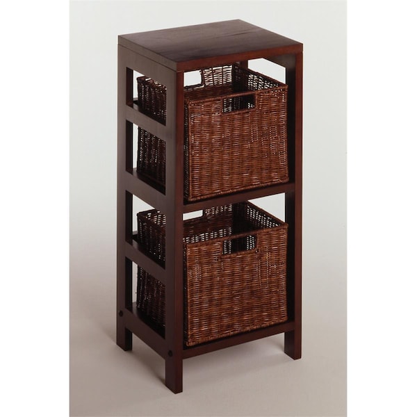 Winsome Winsome 92314 Espresso Beechwood SHELF2-SECT NARROW - 92314
