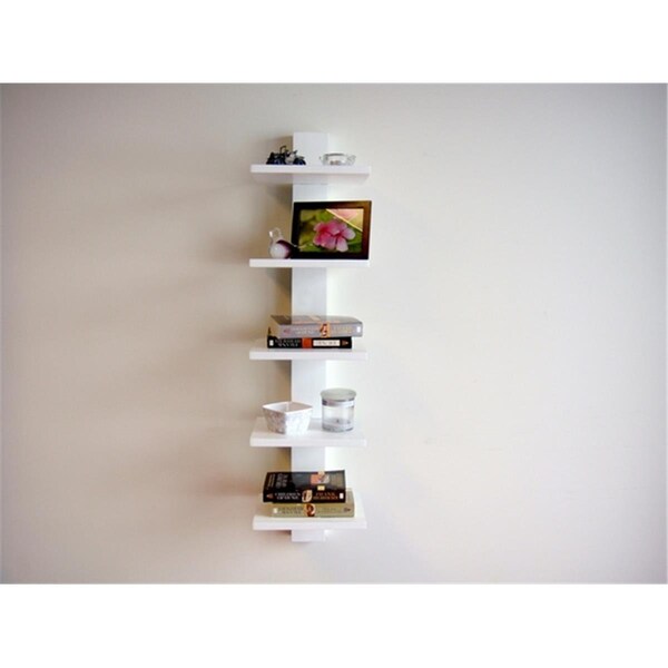 Proman Products Proman Products WM16566 Spine Wall Book Shelves - White - WM16566