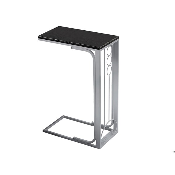 Homeroots 60 in. Dark Taupe MDF & Black Metal Bookshelf - 333432