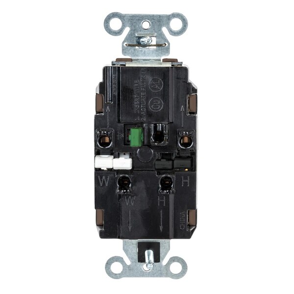 Hubbell Receptacle, 1/2 hp, 125V AC, NEMA 5-15R - 5262ST