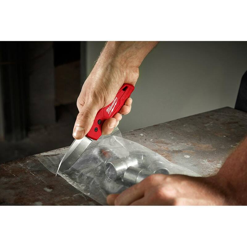 Milwaukee FASTBACK 5-in-1 Folding Knife with 3 in. Blade with Compact Jobsite Knife Sharpener (2-Piece) - 48-22-1540-48-22-1590