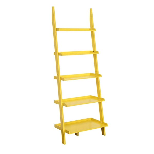 Convenience Concepts 25 x 15.75 x 72 in. American Heritage Bookshelf Ladder, Yellow - 8043391Y