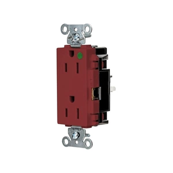 Hubbell Receptacle, 1/2 hp, 125V AC, NEMA 5-15R - HBL2172STR