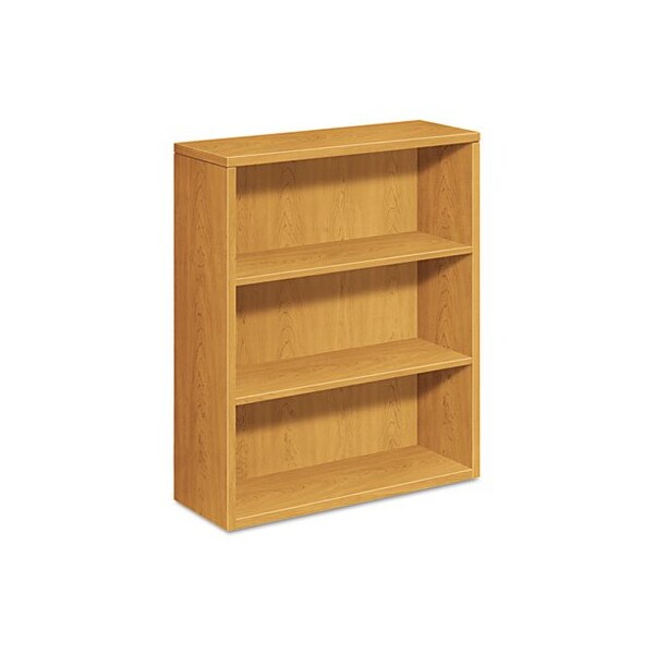 Hon HON, 10500 Series Laminate Bookcase, Three-Shelf, 36w X 13-1/8d X 43-3/8h, Harvest - 105533CC