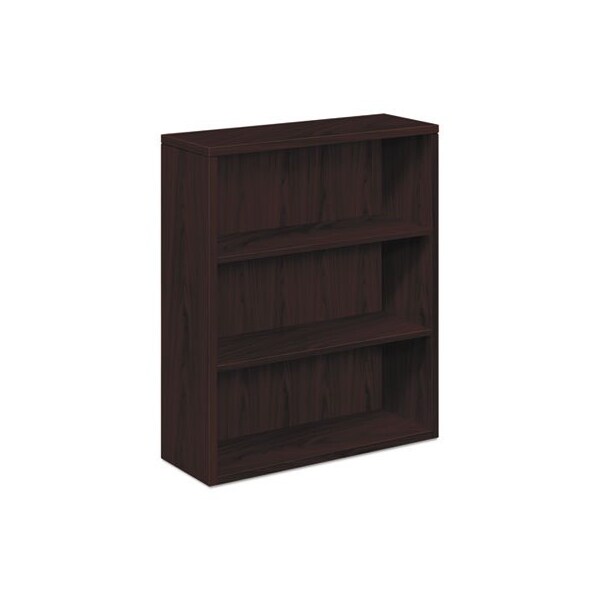 Hon HON, 10500 Series Laminate Bookcase, Three-Shelf, 36w X 13-1/8d X 43-3/8h, Mahogany - 105533NN