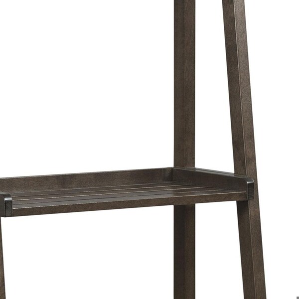 Homeroots 60 in. Bookcase with 4 Shelves, Espresso - 380040