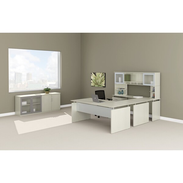 Mayline Rnd Corner Bookcase, Medina Qrtr, Sea Salt - MVBQ2TSS