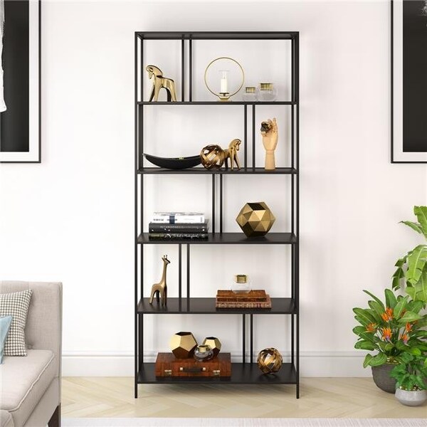 Henn & Hart Henn & Hart BK0346 Ernest Blackened Bronze Bookcase - BK0346