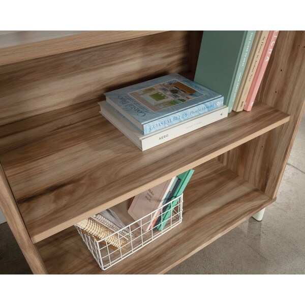Worksense By Sauder Bergen Circle 2-Shelf Bookcase Ka , One adjustable shelf to accommodate items of various sizes - 427466