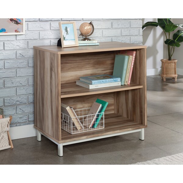 Worksense By Sauder Bergen Circle 2-Shelf Bookcase Ka , One adjustable shelf to accommodate items of various sizes - 427466