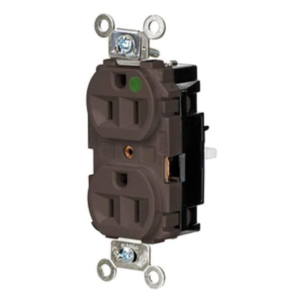 Hubbell Receptacle, 1/2 hp, 125V AC, NEMA 5-15R - HBL8200ST