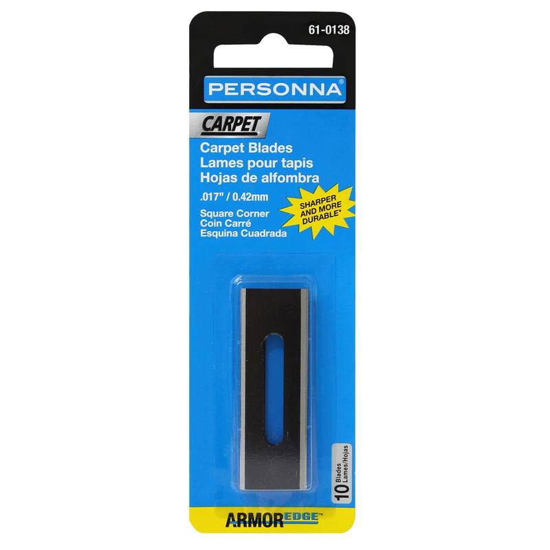 Personna Square Corner Slotted Carpet Blades (10-Pack) - 61-0138-EACH