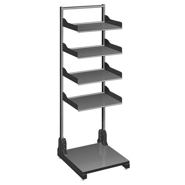 Hergo 5-Shelf Open Frame Shelf Rack, Metal/Laminated Pressboard Black - 95-72241-004