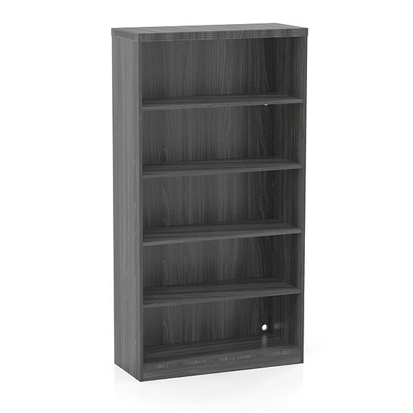 Mayline Abrdn 5-Shlf Bookcase, Gy, 36"x12"x68 3/4" - AB5S36LGS